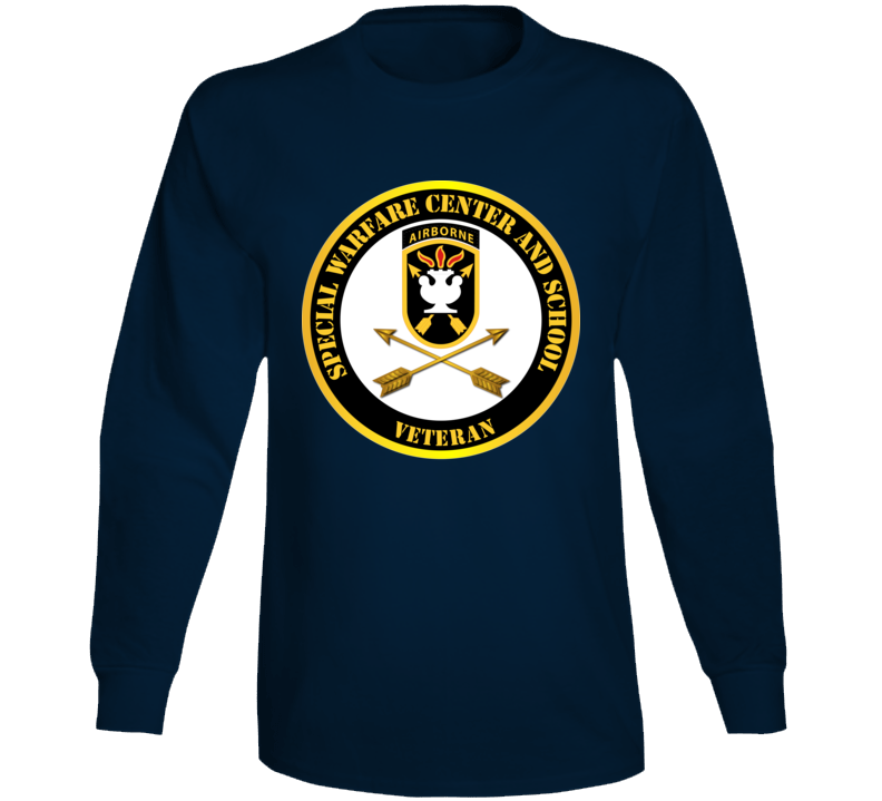 Sof - Jfk Special Warfare Center - School Ssi - Veteran Long Sleeve