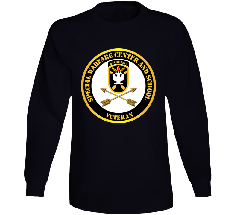 Sof - Jfk Special Warfare Center - School Ssi - Veteran Long Sleeve