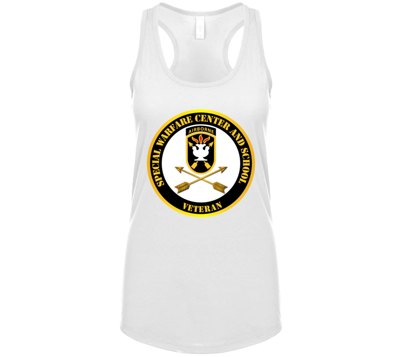 Sof - Jfk Special Warfare Center - School Ssi - Veteran Ladies Tanktop