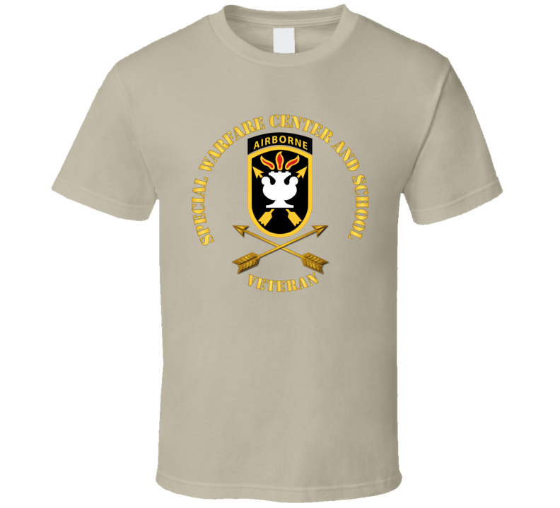 Sof - Jfk Special Warfare Center - School Ssi W Branch - Veteran Wo Backgrnd T Shirt