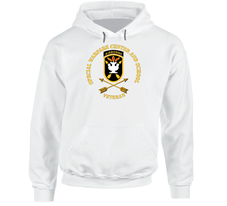 Sof - Jfk Special Warfare Center - School Ssi W Branch - Veteran Wo Backgrnd Hoodie