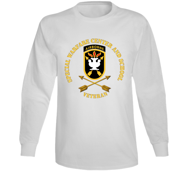 Sof - Jfk Special Warfare Center - School Ssi W Branch - Veteran Wo Backgrnd Long Sleeve