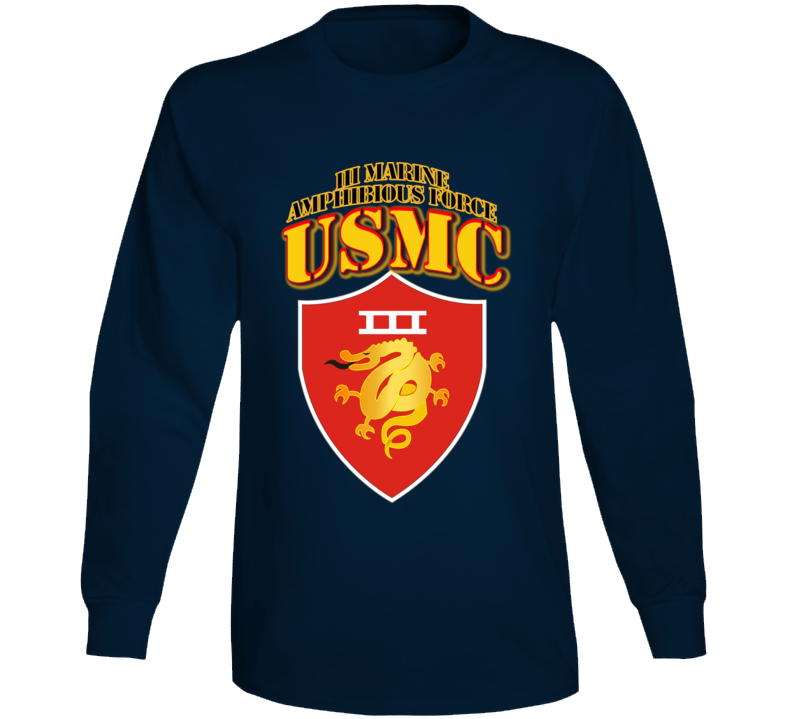 Usmc -  Iii Marine Amphibious Force - Maf Long Sleeve