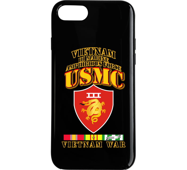 Usmc -  Iii Maf - Vietnam War  W 1 Row Vn Svc Ribbons Phone Case