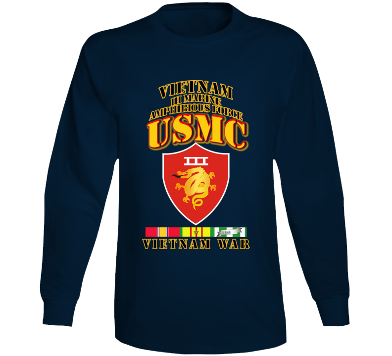 Usmc -  Iii Maf - Vietnam War  W 1 Row Vn Svc Ribbons Long Sleeve