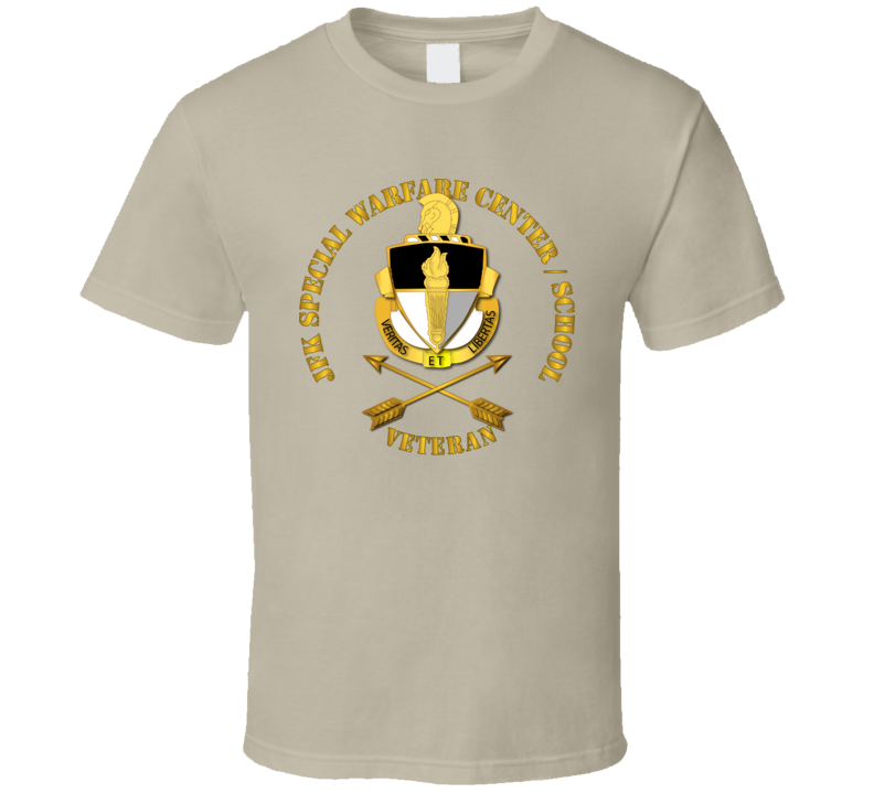 SOF - JFK Special Warfare Center - School Veteran wo BackGrnd T Shirt