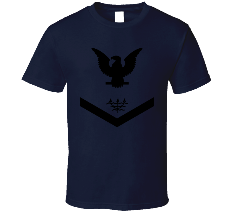 Navy - Rate - Ocean Systems Technician Po3 - Ot - Usn Wo Backgrnd - All Black T Shirt