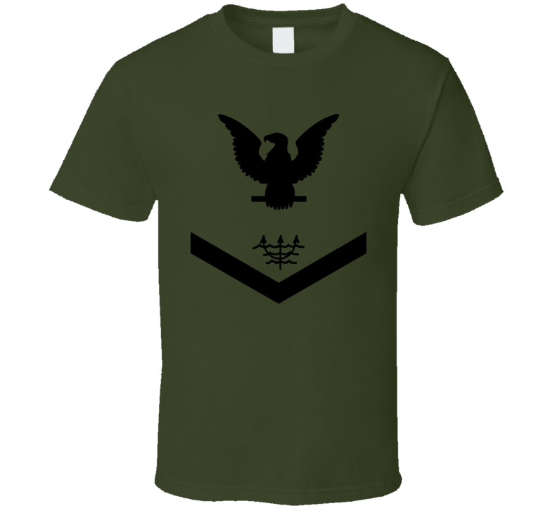 Navy - Rate - Ocean Systems Technician Po3 - Ot - Usn Wo Backgrnd - All Black T Shirt