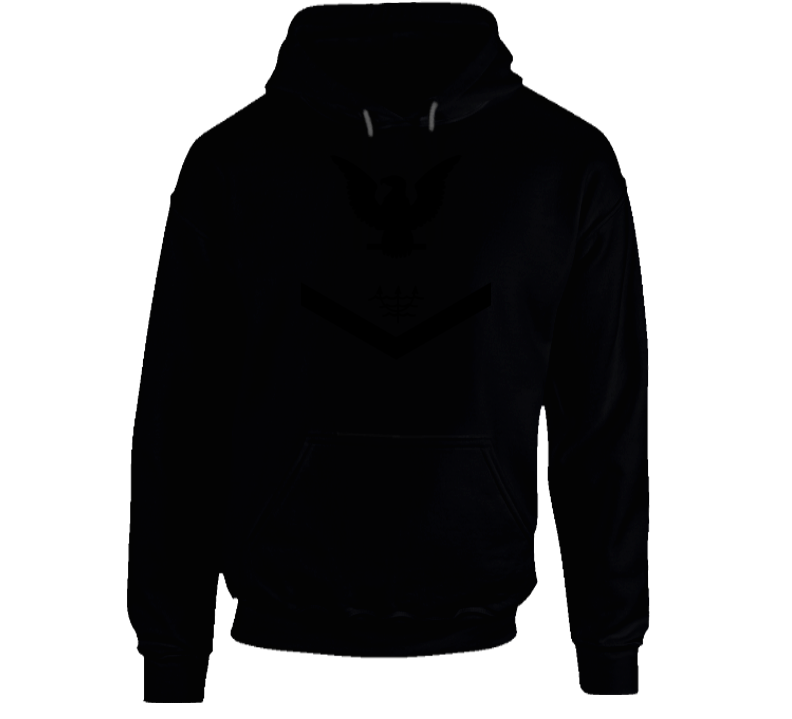 Navy - Rate - Ocean Systems Technician Po3 - Ot - Usn Wo Backgrnd - All Black Hoodie