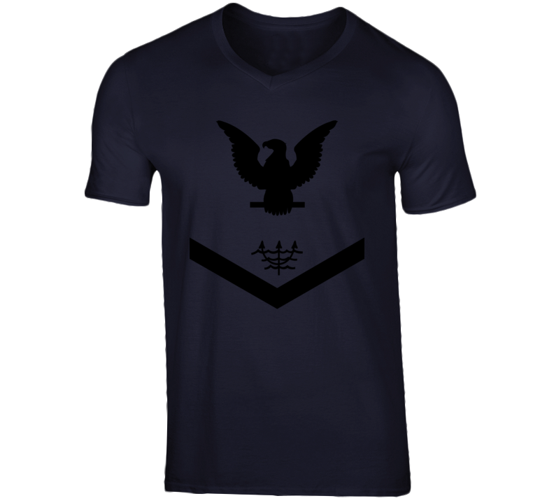 Navy - Rate - Ocean Systems Technician Po3 - Ot - Usn Wo Backgrnd - All Black V-neck