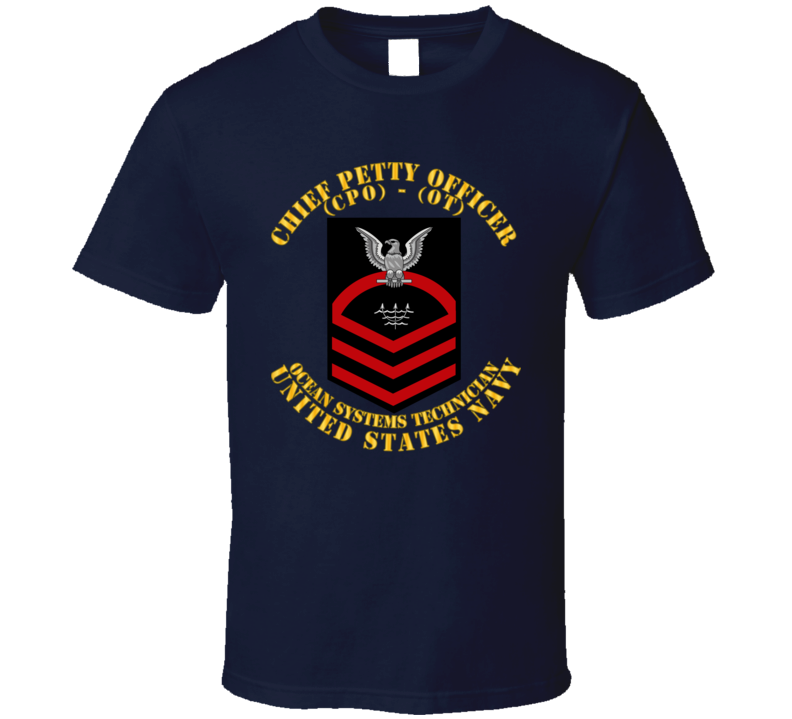 Navy - Rate - Ocean Systems Technician Cpo - Ot - Red - Usn T Shirt