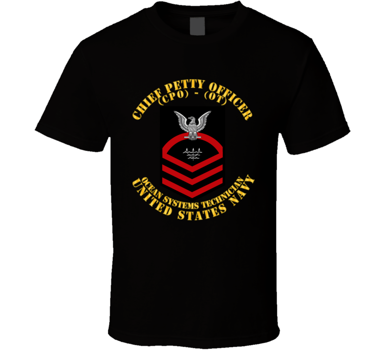 Navy - Rate - Ocean Systems Technician Cpo - Ot - Red - Usn T Shirt