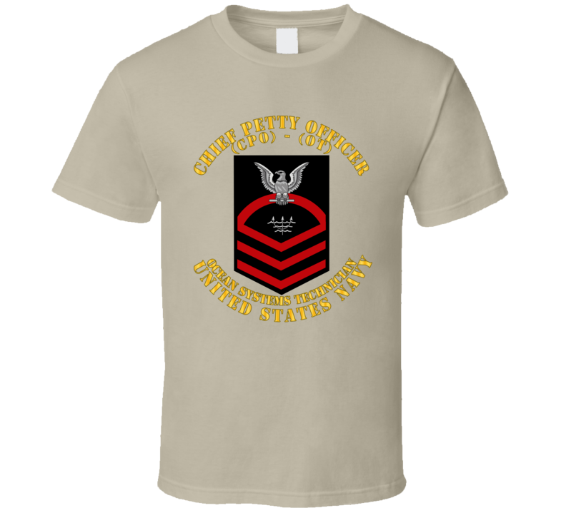 Navy - Rate - Ocean Systems Technician Cpo - Ot - Red - Usn T Shirt