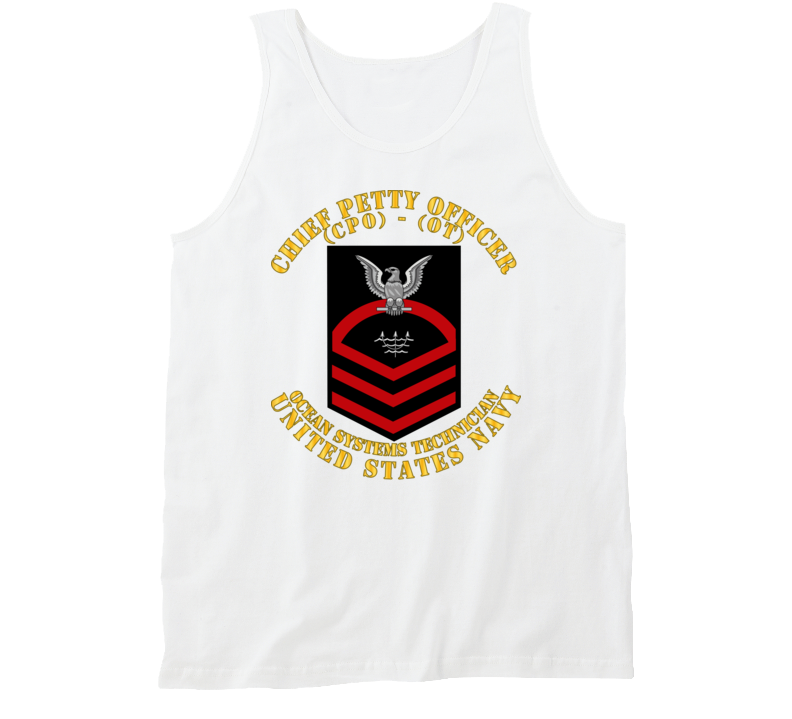 Navy - Rate - Ocean Systems Technician Cpo - Ot - Red - Usn Tanktop