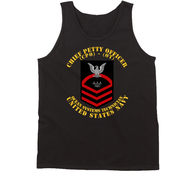 Navy - Rate - Ocean Systems Technician Cpo - Ot - Red - Usn Tanktop