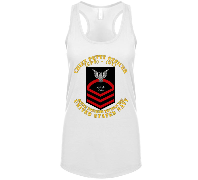 Navy - Rate - Ocean Systems Technician Cpo - Ot - Red - Usn Ladies Tanktop