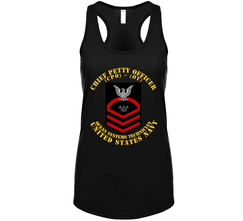 Navy - Rate - Ocean Systems Technician Cpo - Ot - Red - Usn Ladies Tanktop