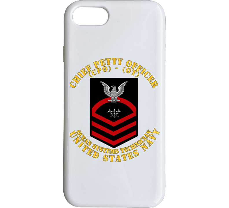 Navy - Rate - Ocean Systems Technician Cpo - Ot - Red - Usn Phone Case
