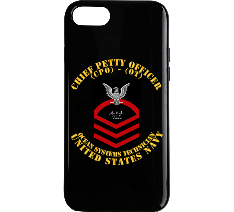 Navy - Rate - Ocean Systems Technician Cpo - Ot - Red - Usn Phone Case