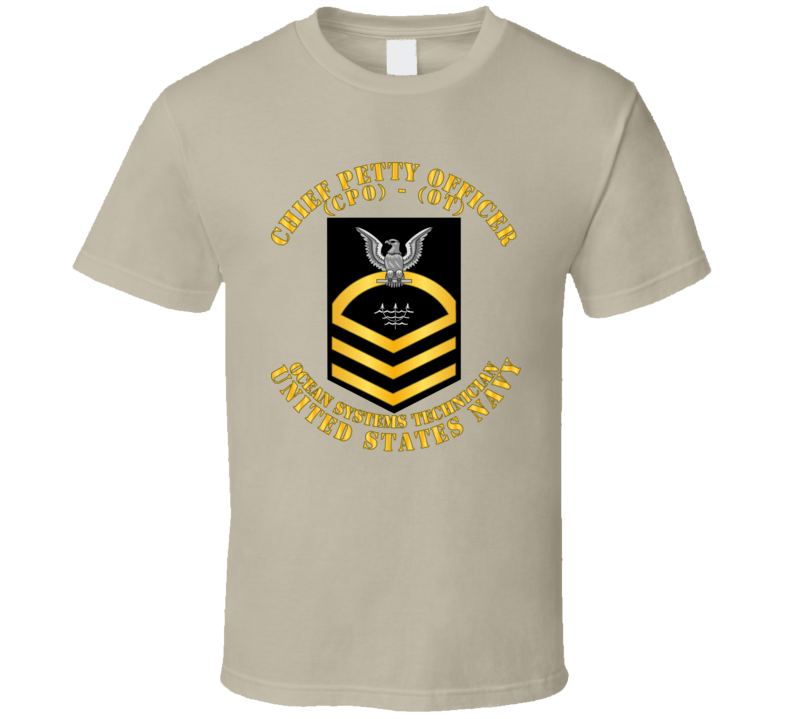 Navy - Rate - Ocean Systems Technician Cpo - Ot - Gold - Usn T Shirt