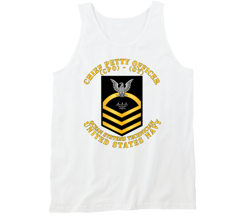 Navy - Rate - Ocean Systems Technician Cpo - Ot - Gold - Usn Tanktop