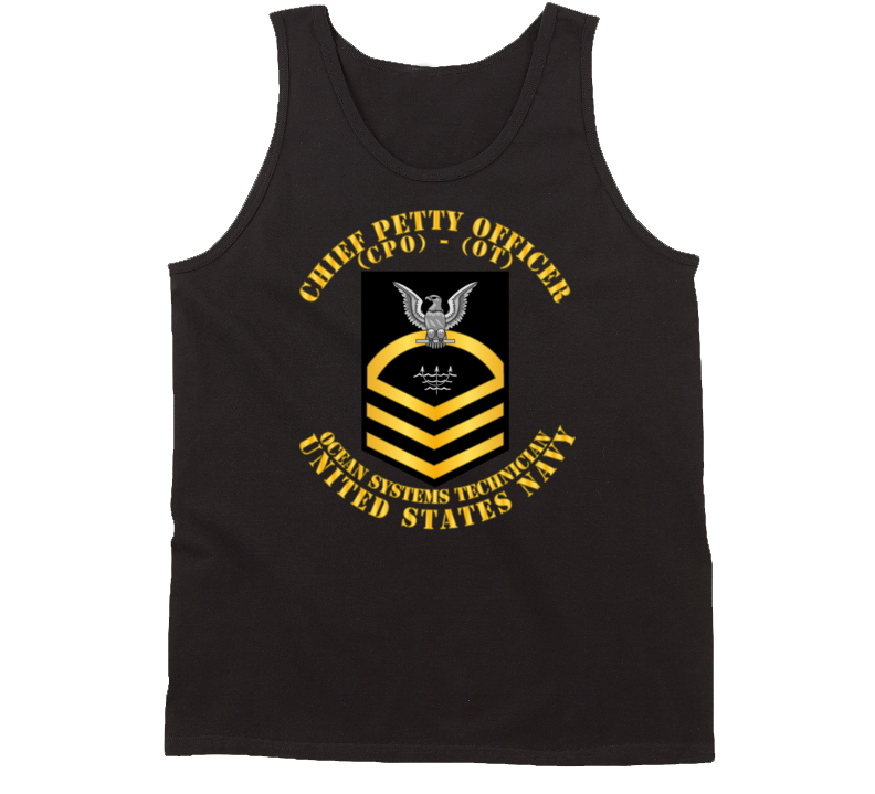 Navy - Rate - Ocean Systems Technician Cpo - Ot - Gold - Usn Tanktop