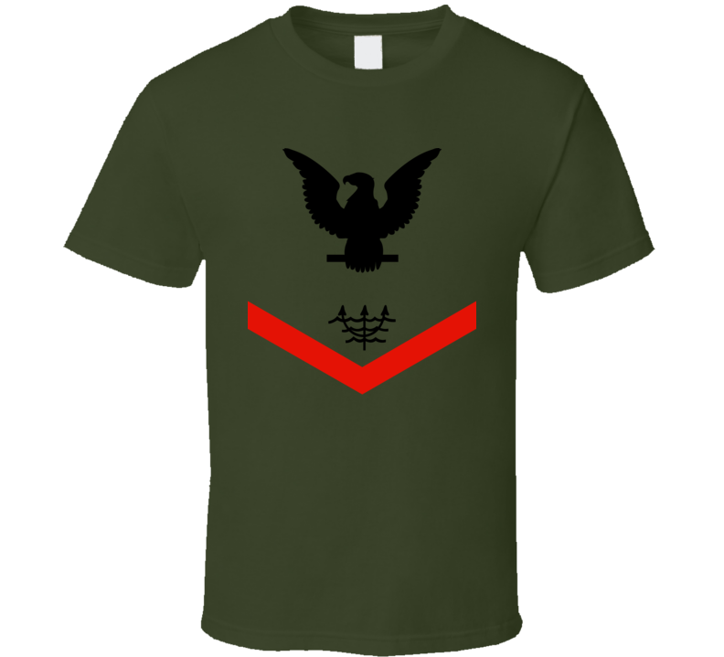Navy - Rate - Ocean Systems Technician Po3 - Ot - Usn Wo Backgrnd - Black T Shirt