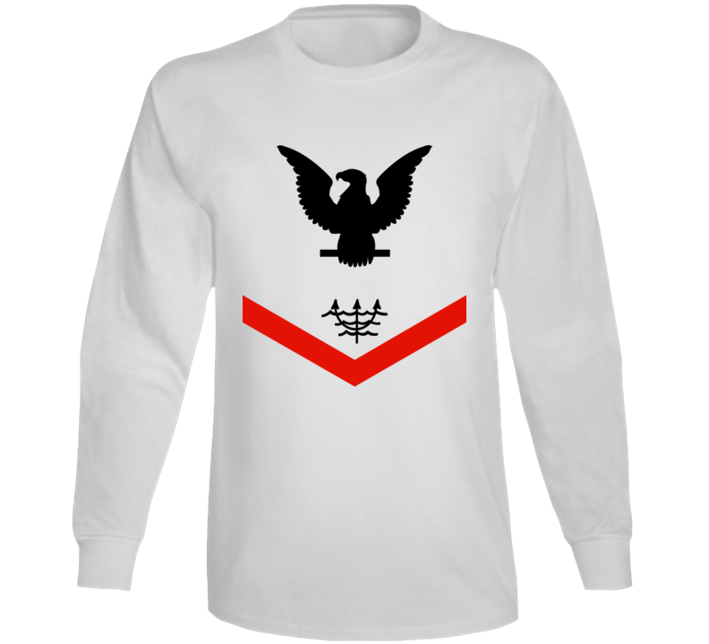 Navy - Rate - Ocean Systems Technician Po3 - Ot - Usn Wo Backgrnd - Black Long Sleeve
