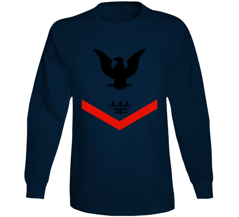 Navy - Rate - Ocean Systems Technician Po3 - Ot - Usn Wo Backgrnd - Black Long Sleeve