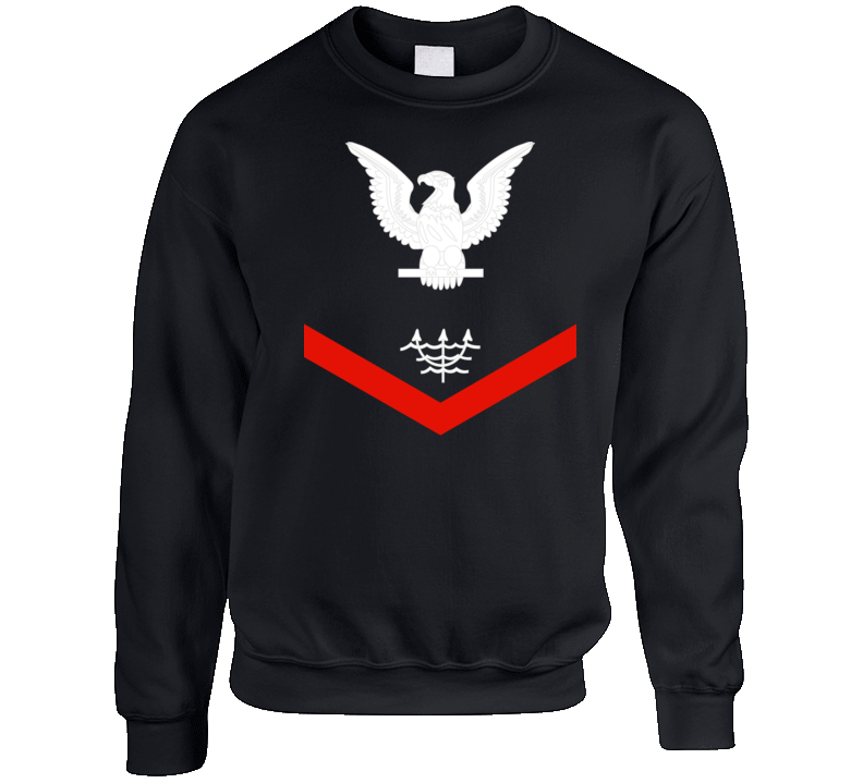 Navy - Rate - Ocean Systems Technician Po3 - Ot - Usn Wo Backgrnd - White Sweat Shirt