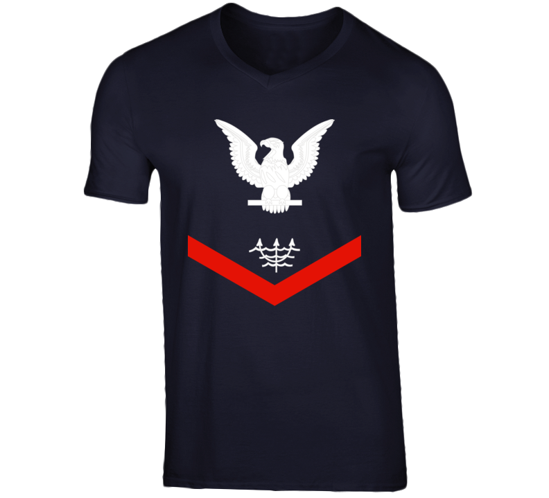 Navy - Rate - Ocean Systems Technician Po3 - Ot - Usn Wo Backgrnd - White V-neck