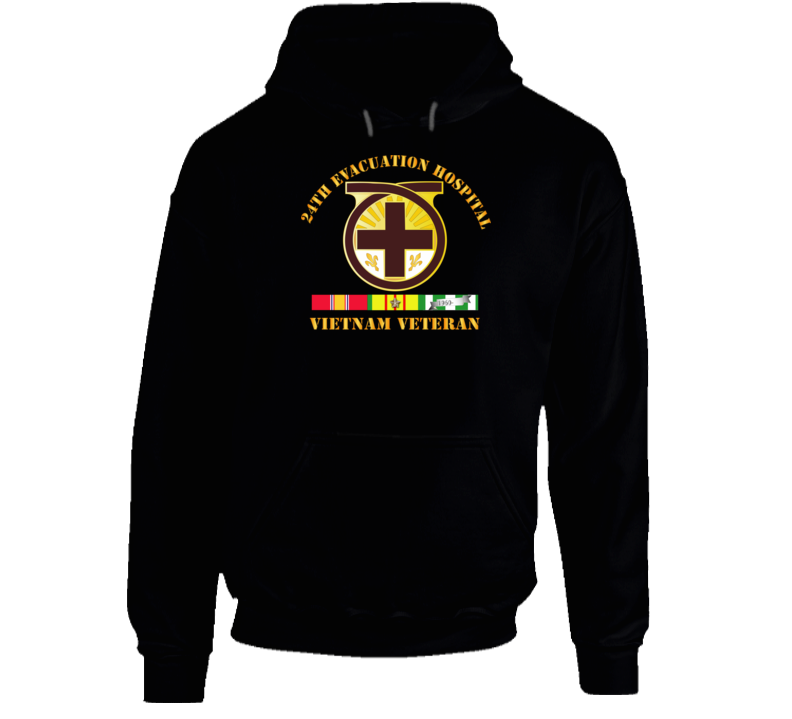 Army - 24th Evacuation Hospital - Vietnam Veteran W  V N Svc Hoodie