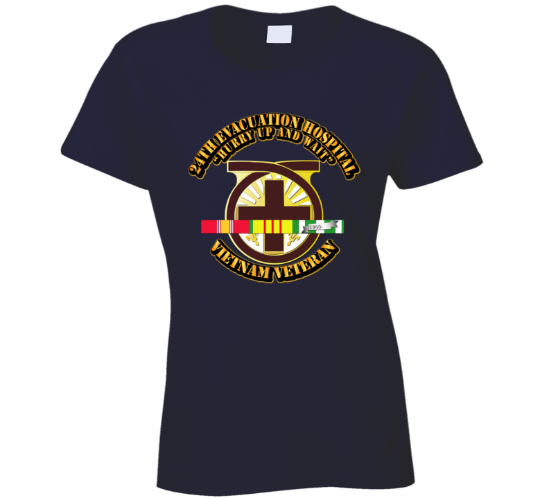 Army - 24th Evacuation Hospital W Svc Ribbon Ladies