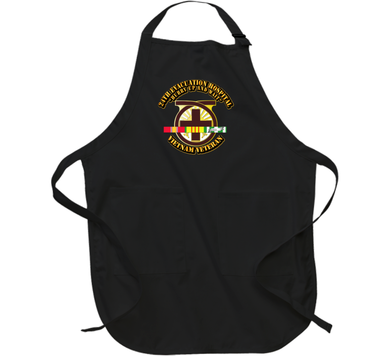 Army - 24th Evacuation Hospital W Svc Ribbon Apron