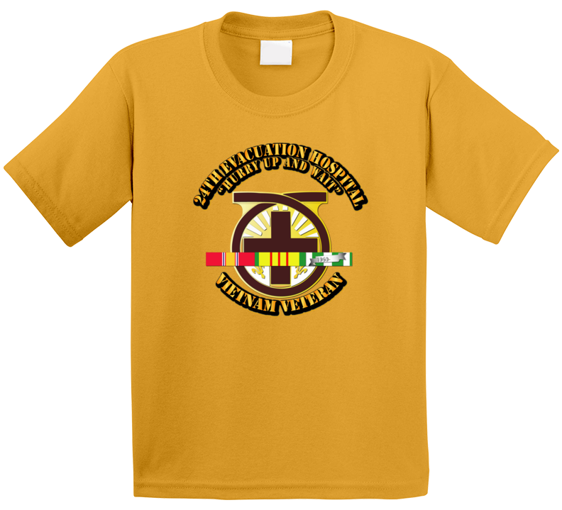 Army - 24th Evacuation Hospital W Svc Ribbon Kids