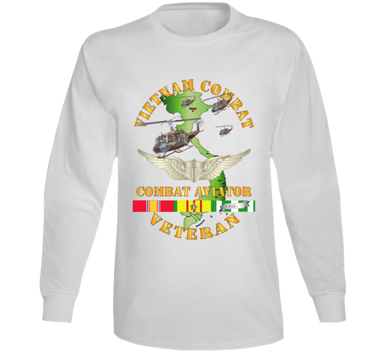 Army - Vietnam Combat Avn Vet  Combat Aviator - Air Assault  W Svc Long Sleeve