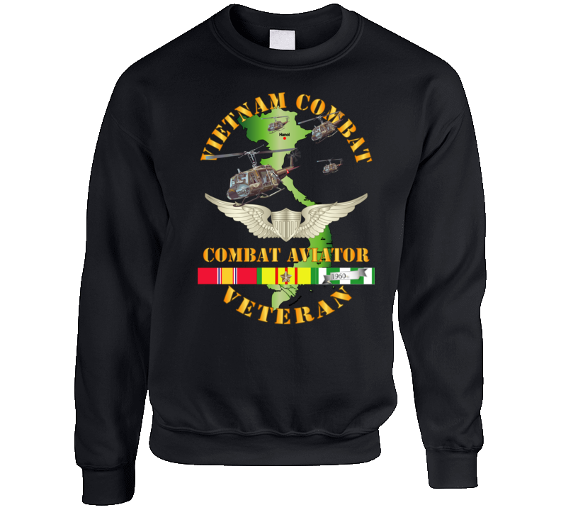 Army - Vietnam Combat Avn Vet  Combat Aviator - Air Assault  W Svc Sweat Shirt