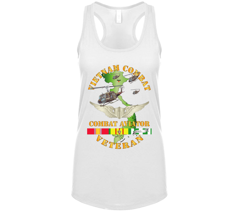 Army - Vietnam Combat Avn Vet  Combat Aviator - Air Assault  W Svc Ladies Tanktop