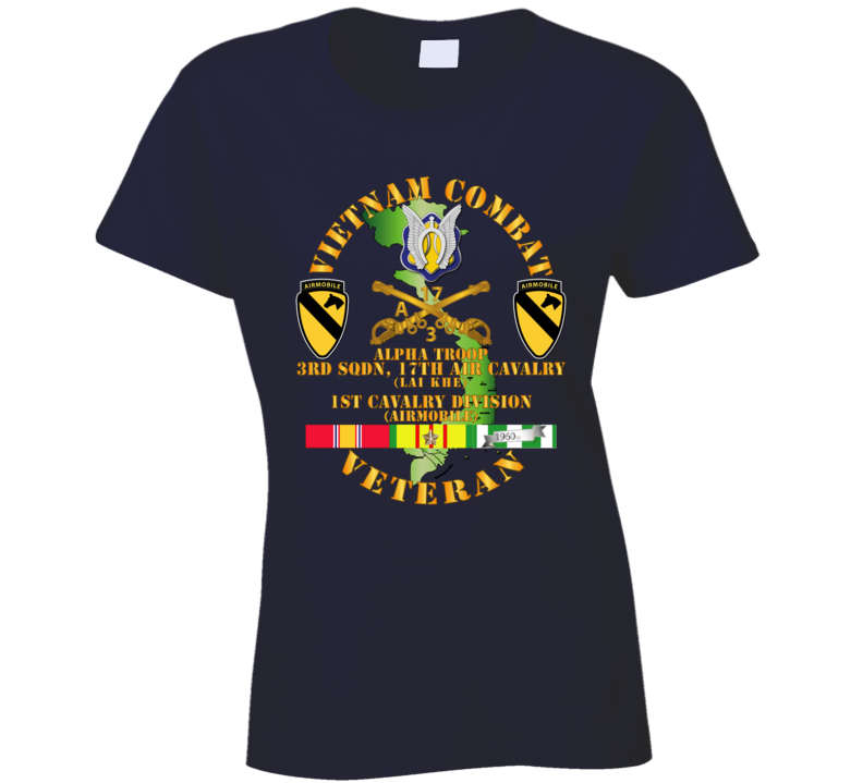 Army - Vietnam Combat Cavalry Vet W Alpha Troop - 3rd Sqn 17th Air Cav Lai Khe - 1st Cav Div Ssi Ladies