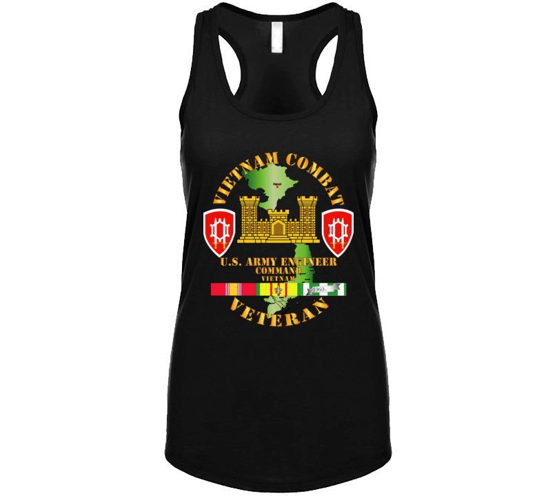 Army - Vietnam Combat Engineer - Engineer Command Vietnam W Svc Ladies Tanktop