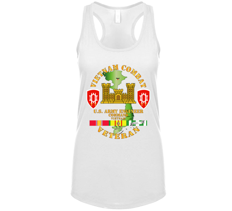 Army - Vietnam Combat Engineer - Engineer Command Vietnam W Svc Ladies Tanktop