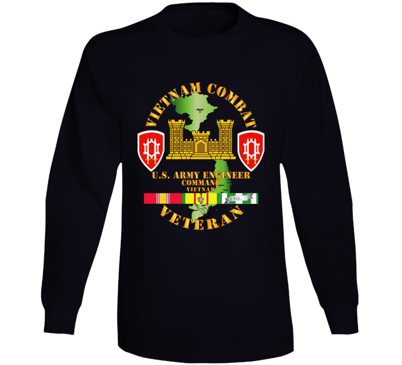 Army - Vietnam Combat Engineer - Engineer Command Vietnam W Svc Army - Vietnam Combat Engineer - Engineer Command Vietnam W Svc Long Sleeve