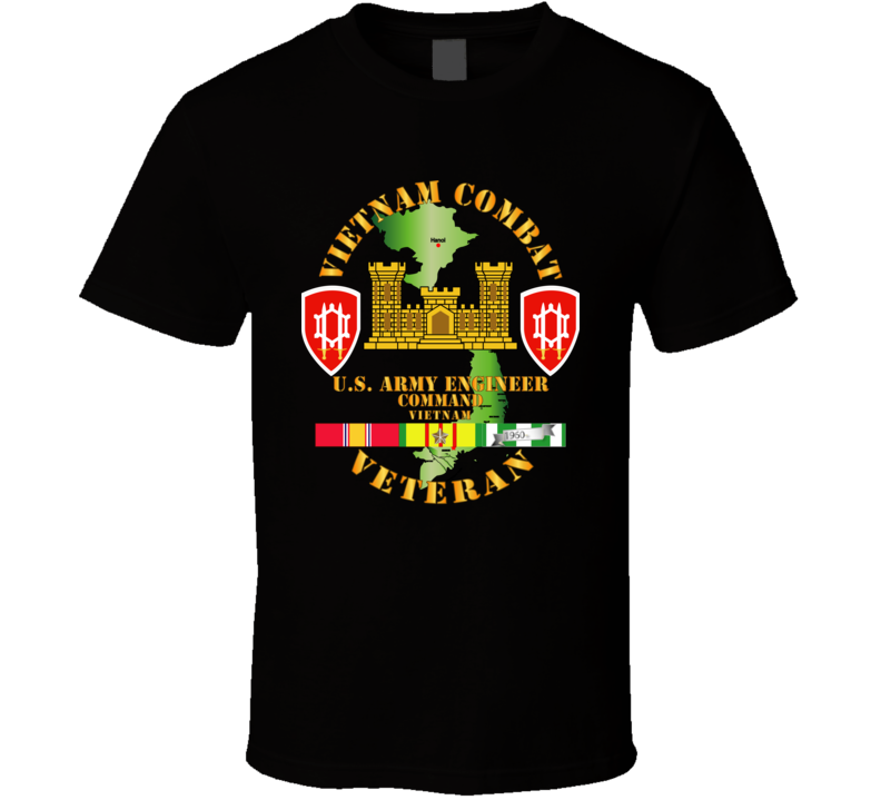 Army - Vietnam Combat Engineer - Engineer Command Vietnam W Svc T-shirt