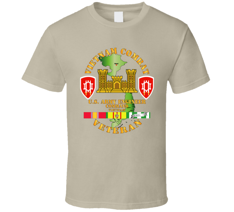 Army - Vietnam Combat Engineer - Engineer Command Vietnam W Svc T-shirt