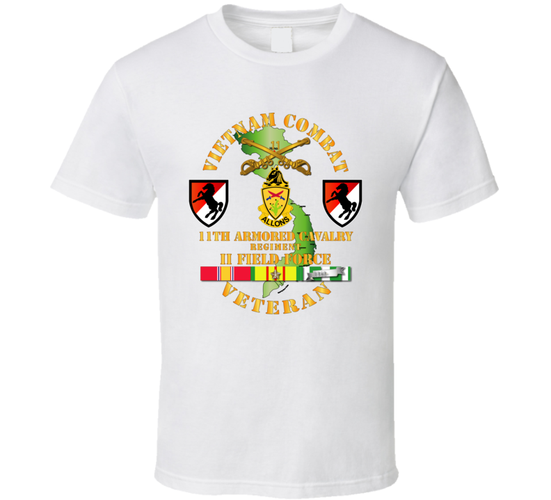 Army - Vietnam Combat Cavalry Veteran W 11th Acr - T-shirt
