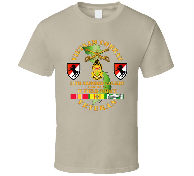 Army - Vietnam Combat Cavalry Veteran W 11th Acr - T-shirt