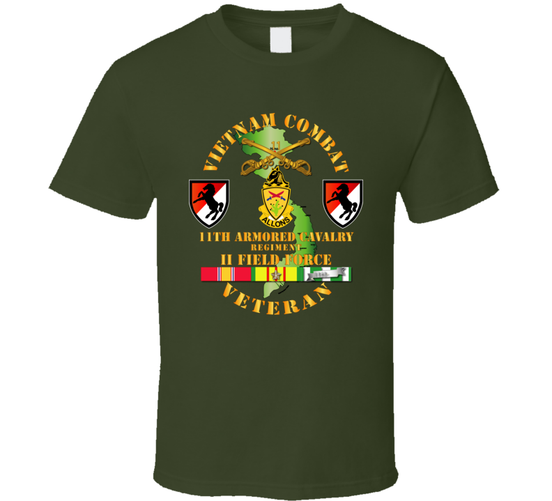 Army - Vietnam Combat Cavalry Veteran W 11th Acr - T-shirt