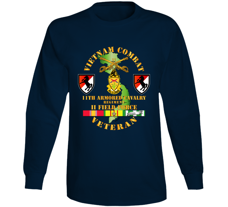 Army - Vietnam Combat Cavalry Veteran W 11th Acr - Long Sleeve