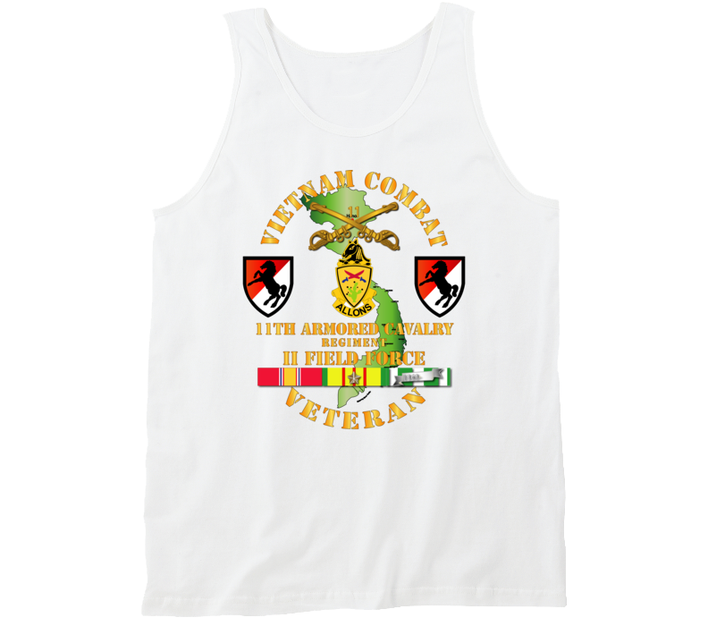 Army - Vietnam Combat Cavalry Veteran W 11th Acr - Tanktop