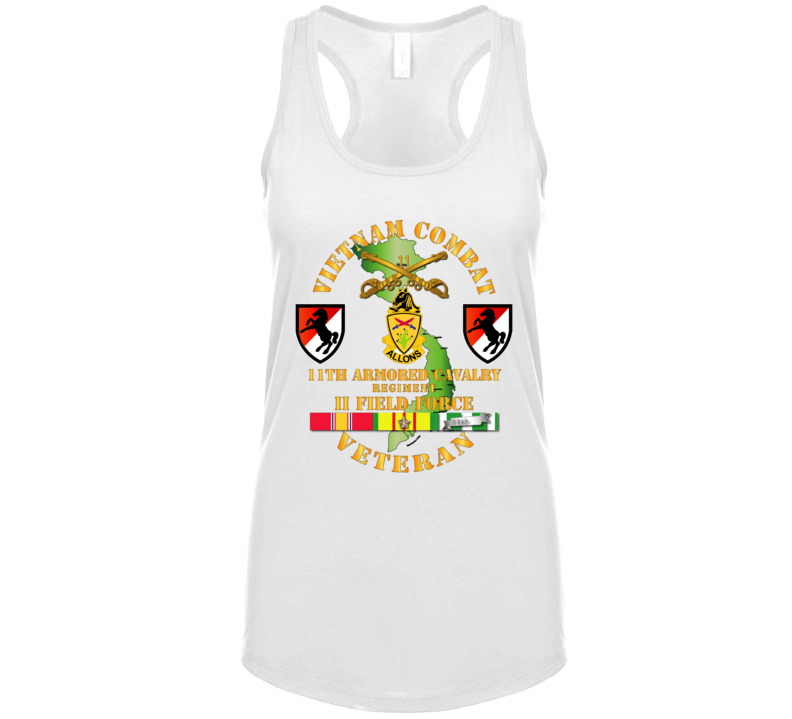 Army - Vietnam Combat Cavalry Veteran W 11th Acr - Ladies Tanktop